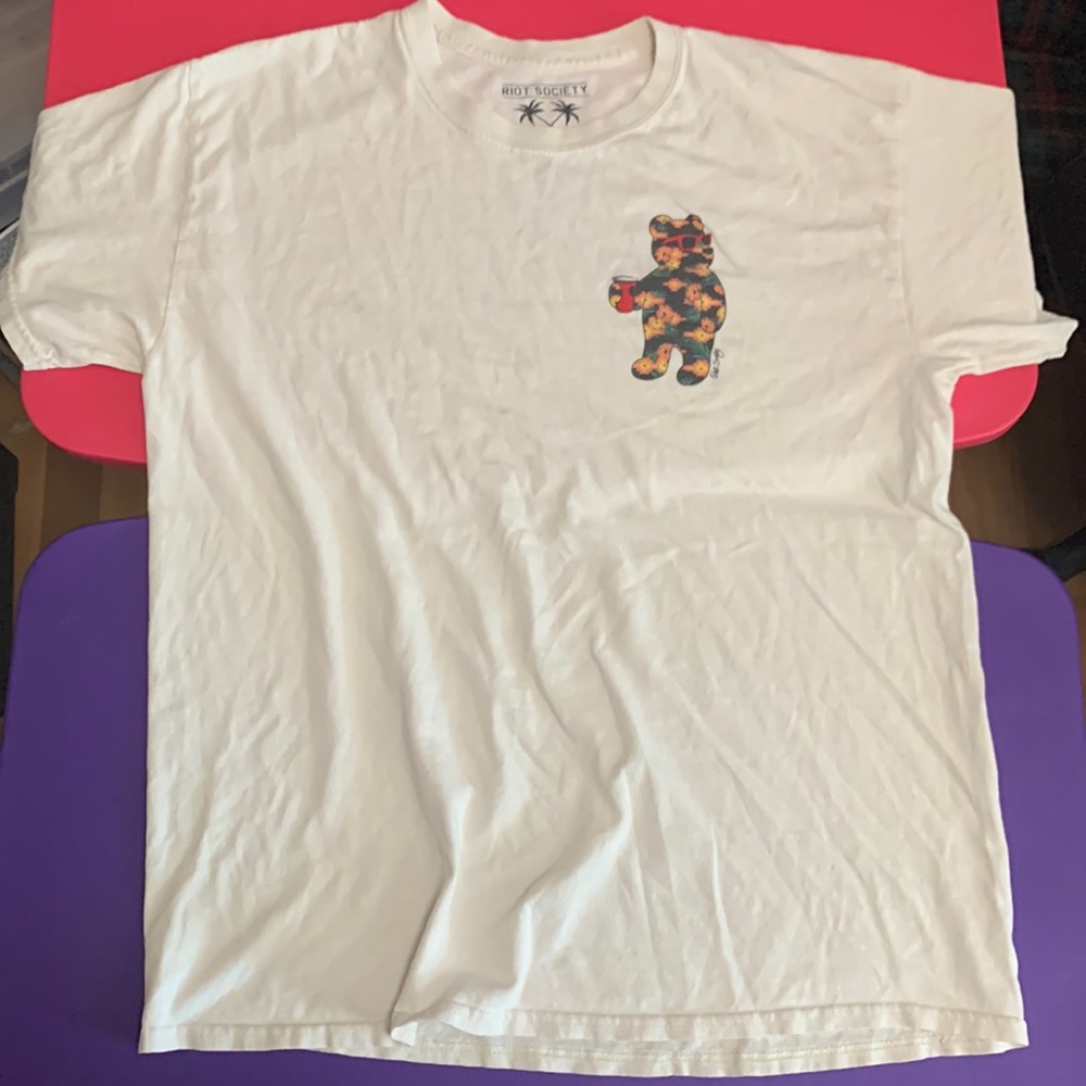 Riot Society L White T-Shirt